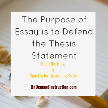 Defend The Thesis Statement
