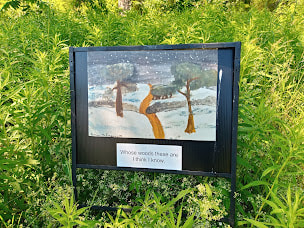 Reader artwork along the nature walk