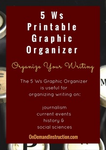 5 Ws Graphic Organizer