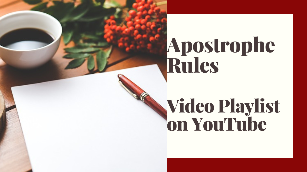 Apostrophe rules for writers