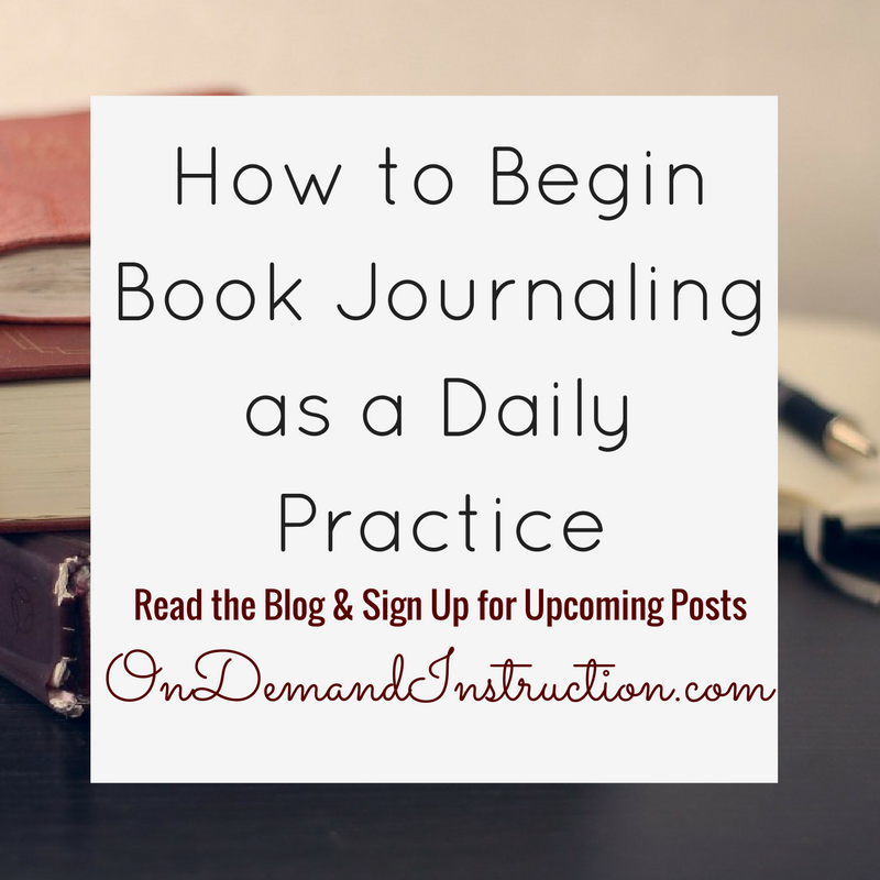 how to begin a book journal as a daily practice