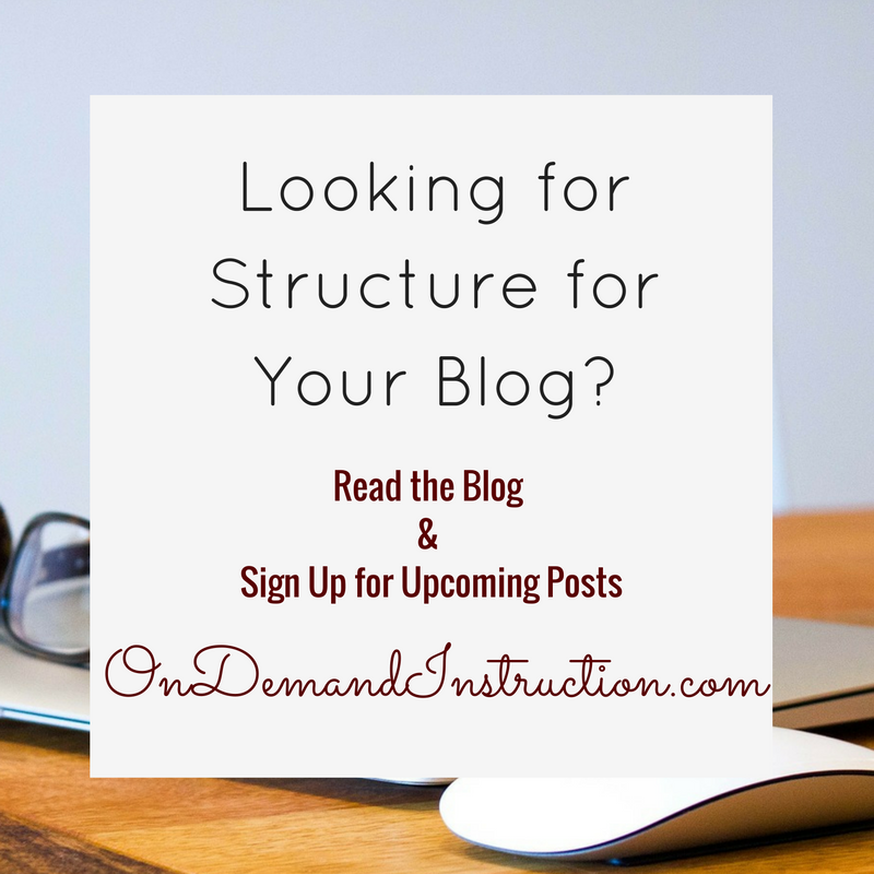 Structure for Your Blog