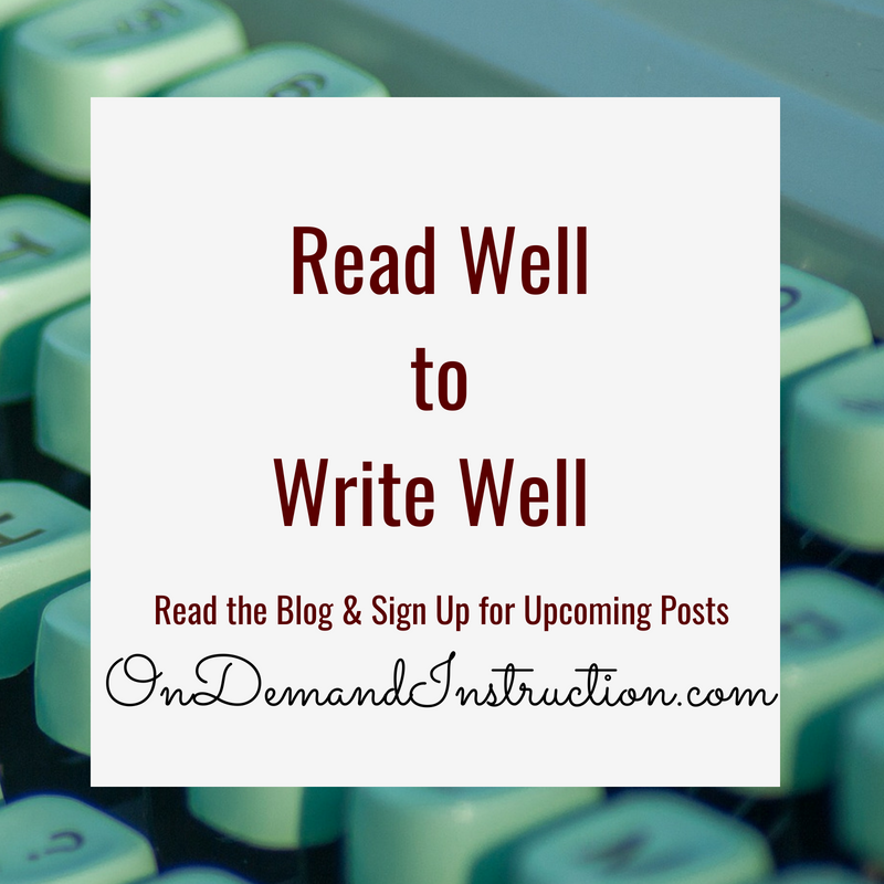 Read well to write well 