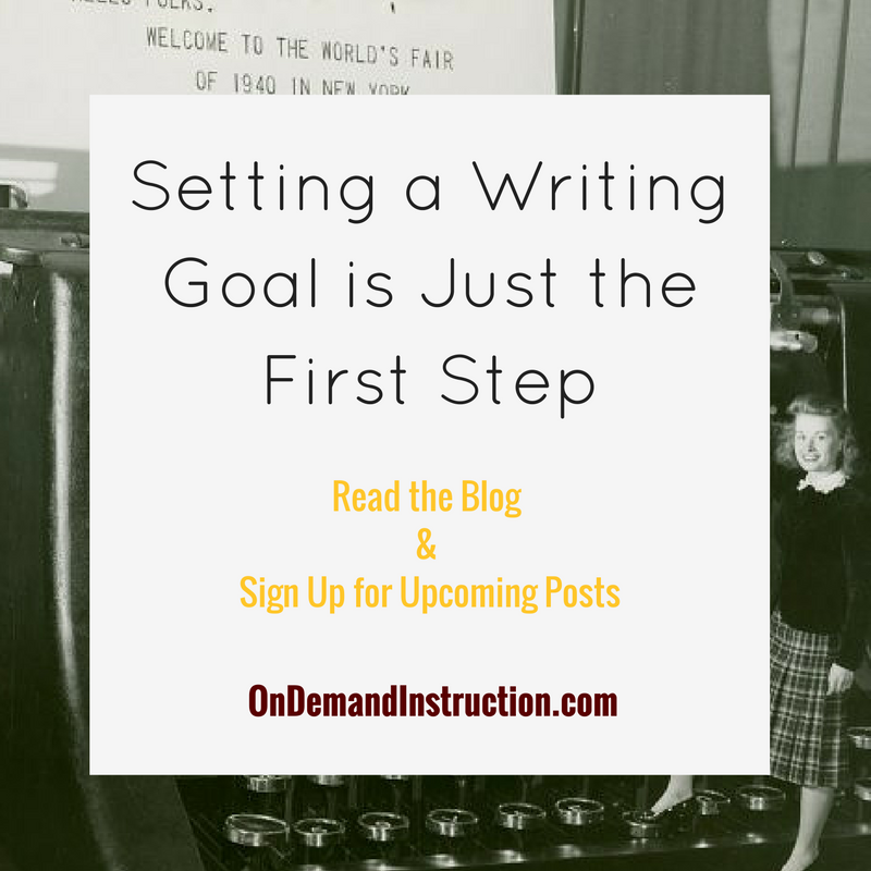 Setting Writing Goals