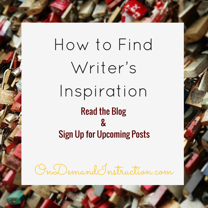 how to find writer's inspiration